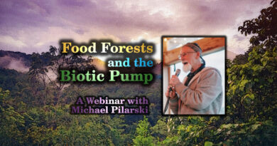 Michael Pilarski leads a webinar on the biotic pump and food forests.